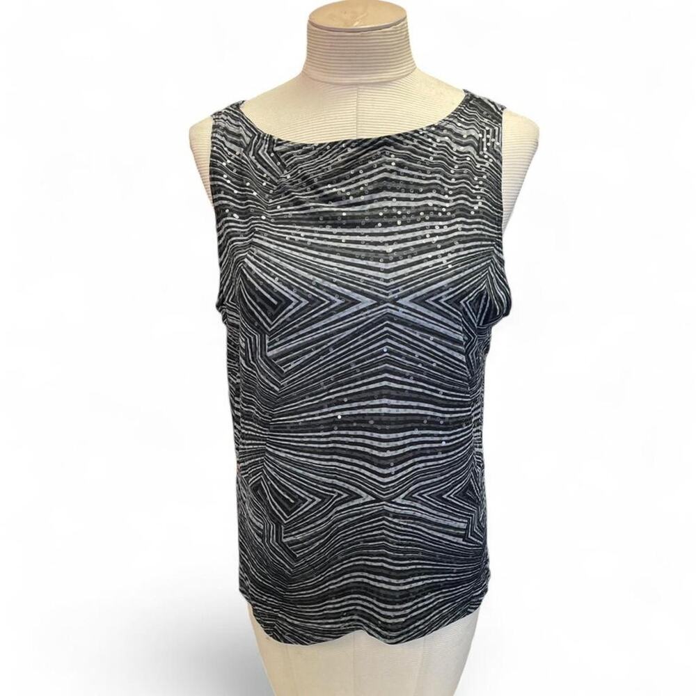 Caren sport black silver top